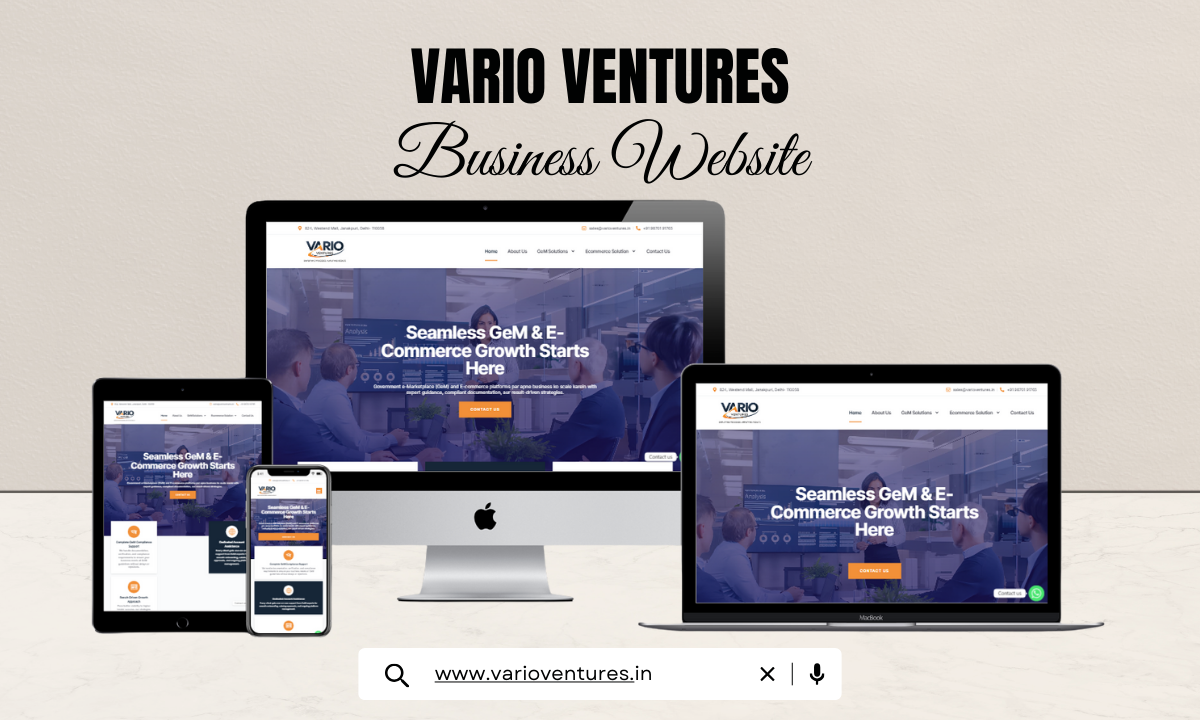 Vario Ventures Website Design